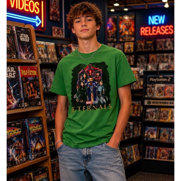 Marvel Studios Other - Marvel Studios Eternals Short Sleeve T-shirt‎ Green Size L Tagless Disney MCU